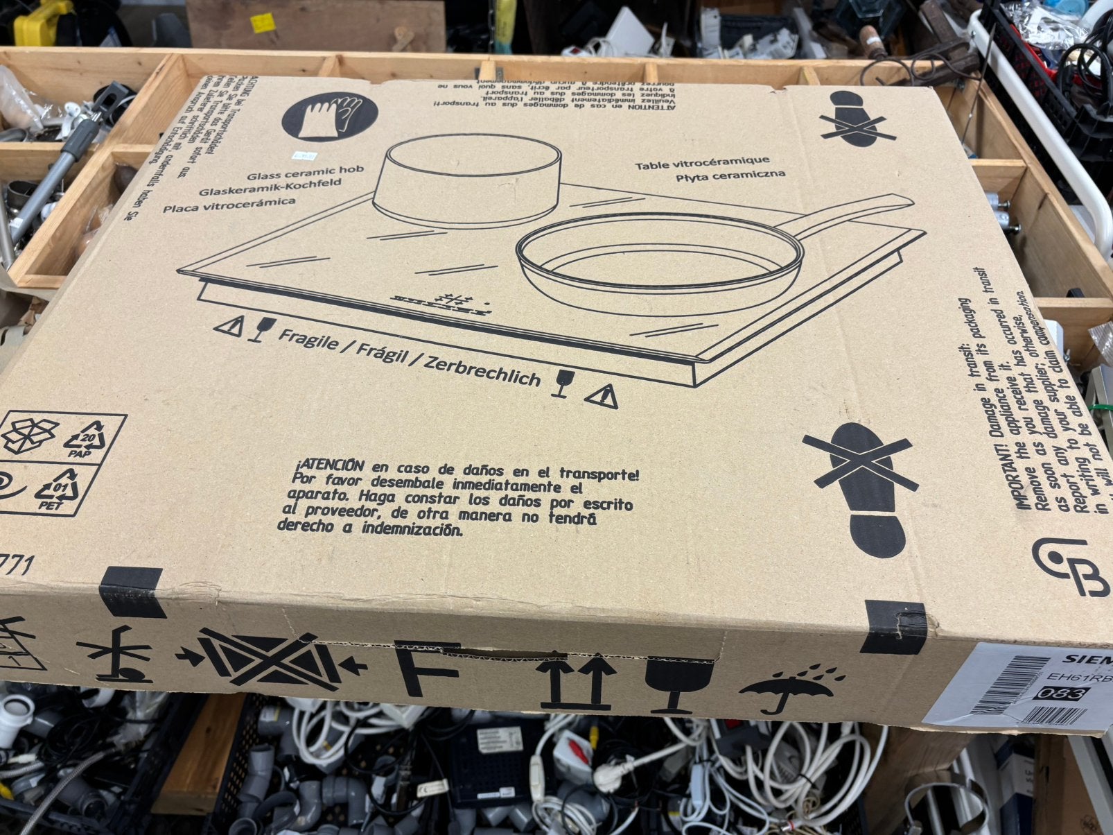 keramische kookplaat ceramic Siemens, Witgoed en Apparatuur, Kookplaten, Zo goed als nieuw, Inbouw, Inductie, 4 kookzones, Ophalen