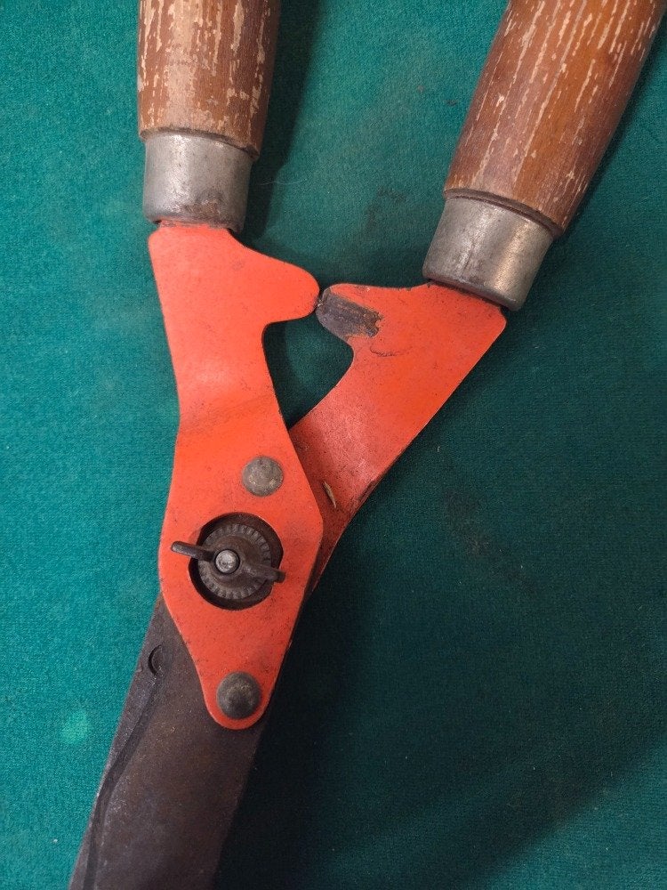 hand heggenschaar vintage oranje, Ophalen of Verzenden, 'T Olde Gre-j, Info@toldegrej.nl, Endepoelstraat 20f Didam