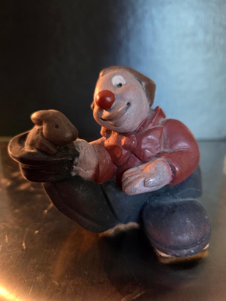 Gilde Clown met konijn uit hoed - 8 cm, Ophalen of Verzenden