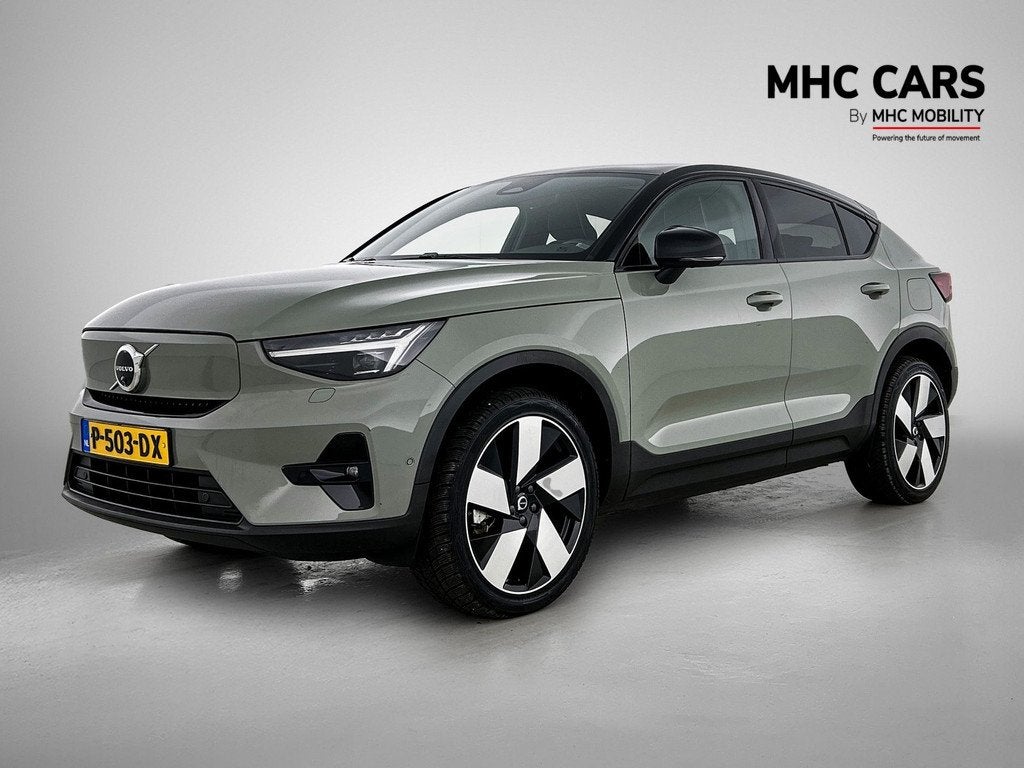 Volvo C40 Recharge Twin Intro Edition 78 kWh | Trekhaak | Na, Zwart, 2102 kg, Leder en Stof, Origineel Nederlands