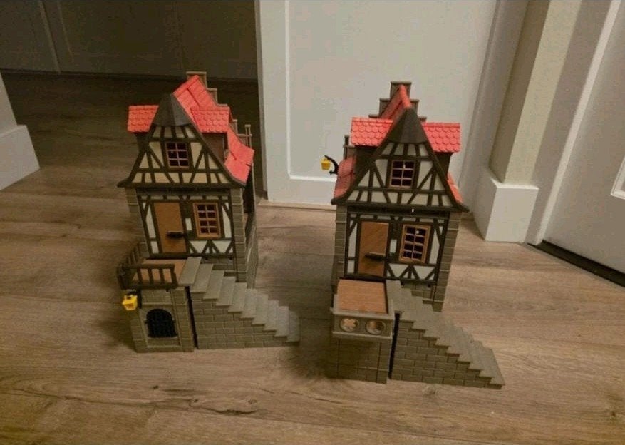 vintage playmobil fort ridderkasteel huis part 3522 en 3225, Ophalen of Verzenden