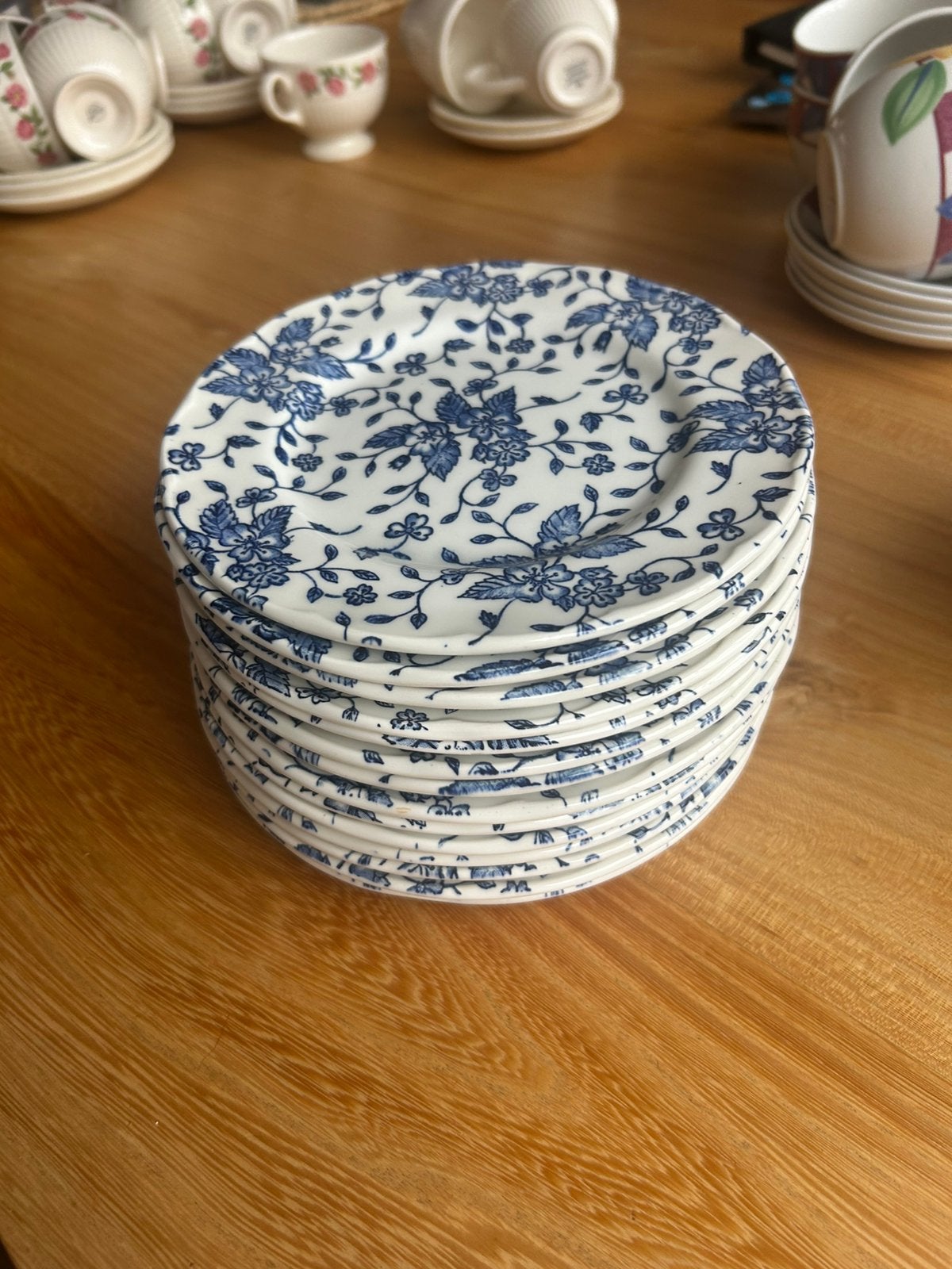 Deense gebaksbordjes en koffiekopjes, Ophalen, Overige merken, Keramiek, Vintage