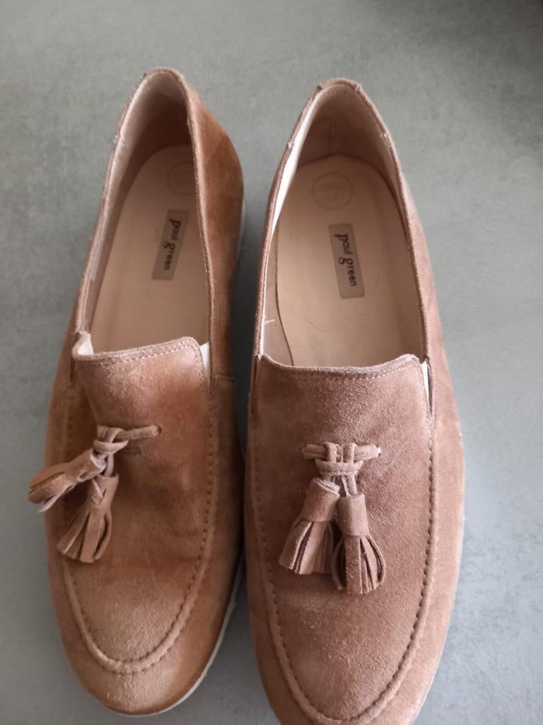 Paul Green dames schoenen maat 39 (UK 6) - Zo goed als nieuw, Bruin, Instappers, Ophalen of Verzenden, Zo goed als nieuw