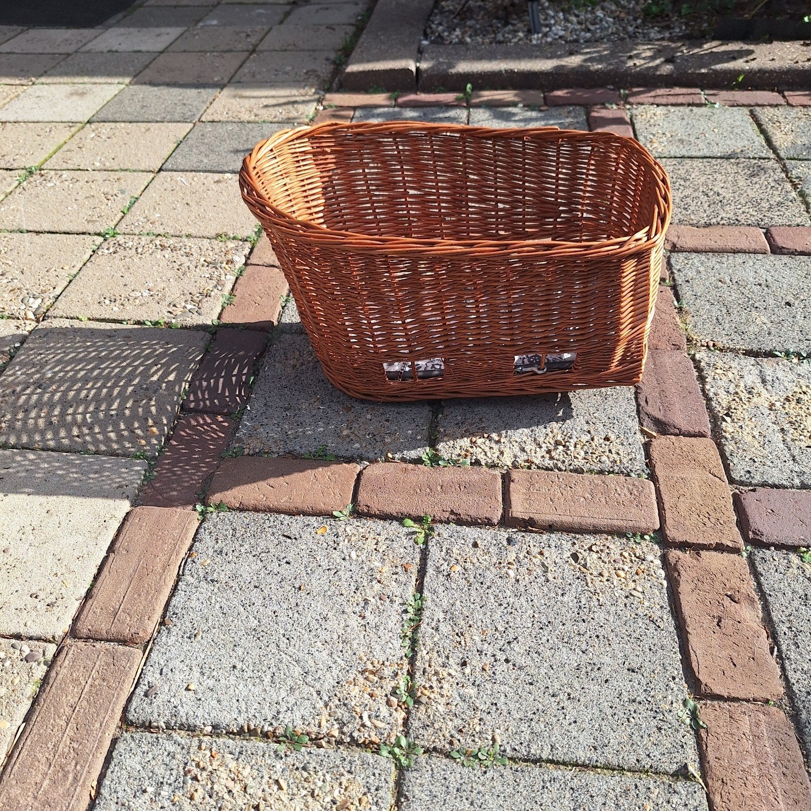 Rieten hondenfietsmand voor achterop de fiets, Ophalen of Verzenden, Gebruikt, Fietsmand