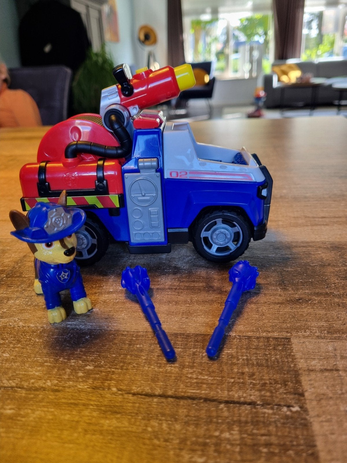 Paw Patrol auto met Chase + schietfunctie - Zo goed als nieu, Ophalen of Verzenden, Zo goed als nieuw