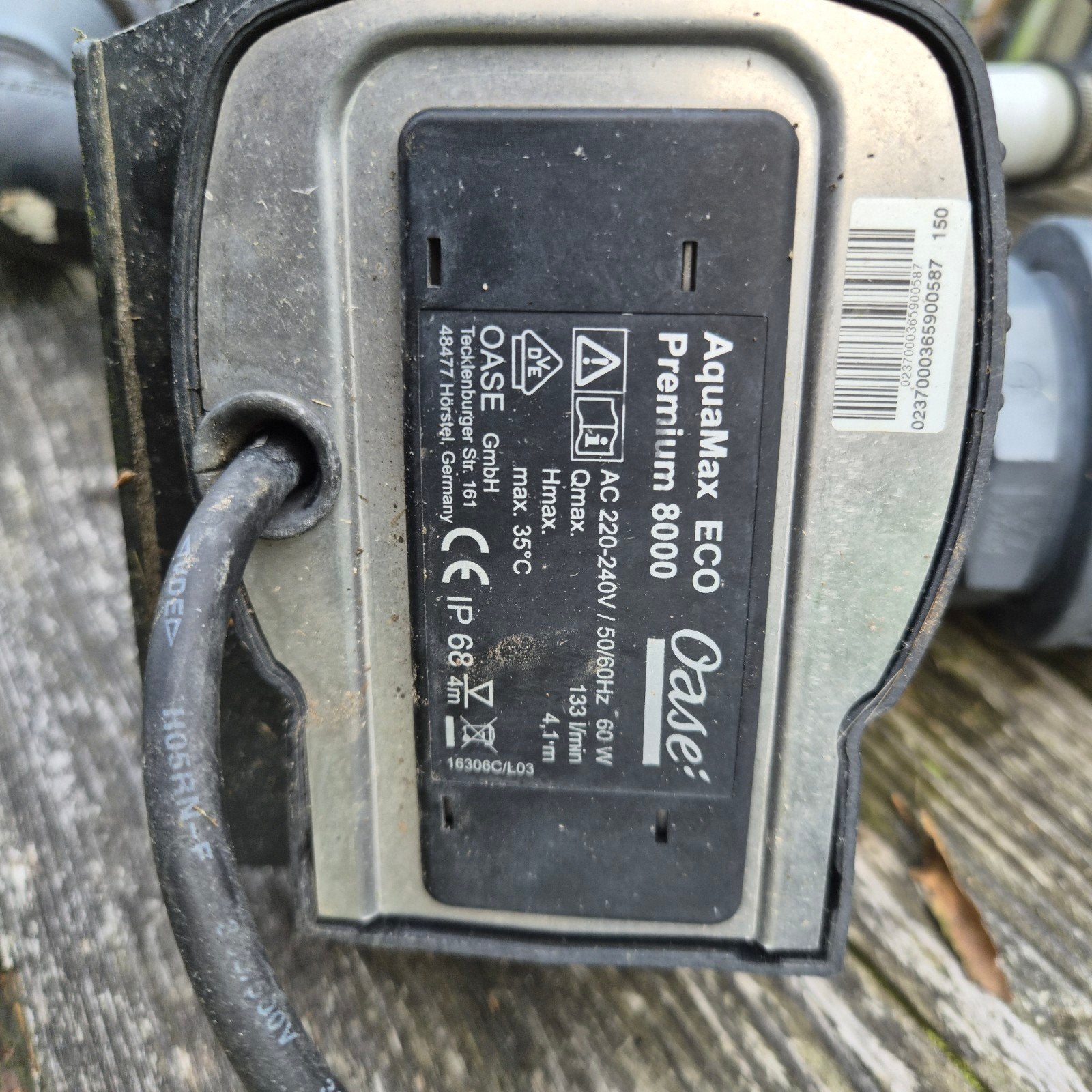 Oase AquaMax Eco Premium 8000 vijverpomp, Tuin en Terras, Ophalen, Gebruikt, Overige typen