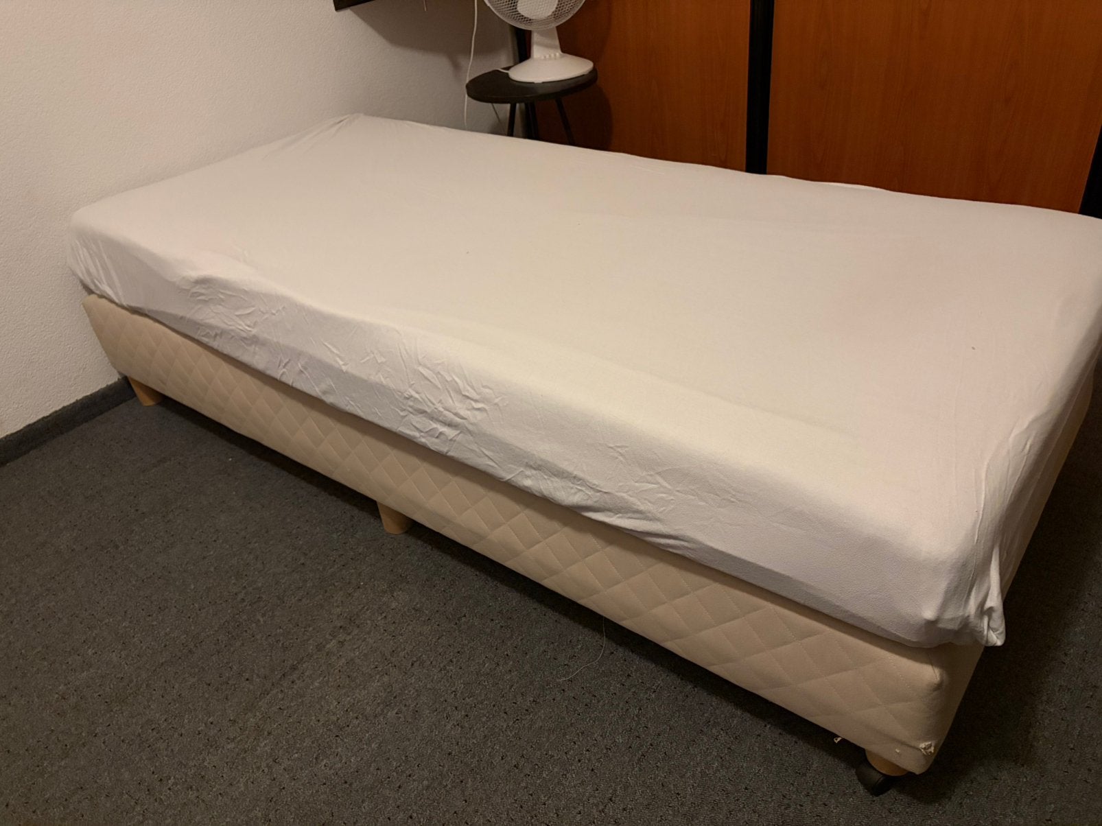 Bed, 90x200cm Boxspring, Ophalen, Gebruikt, 90 cm, Eenpersoons