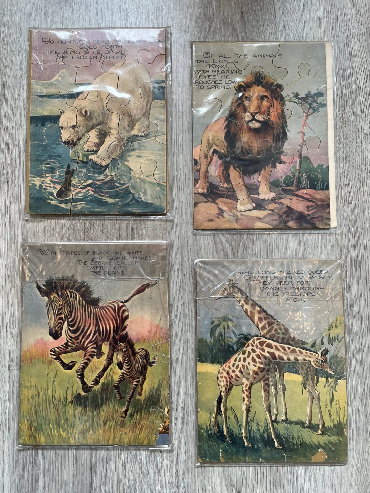 vintage legpuzzel 4 stuks, Ophalen of Verzenden