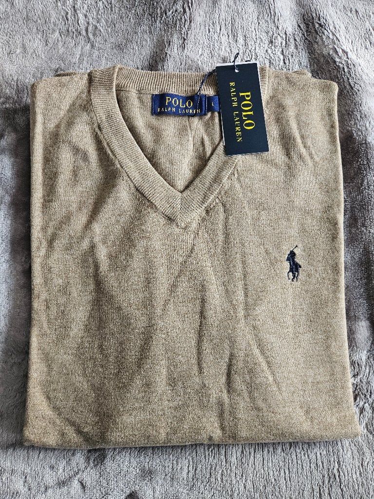 Ralph Lauren trui maat L lichtbruin, Kleding | Heren, Ophalen of Verzenden, Nieuw, Maat 52/54 (L), Bruin