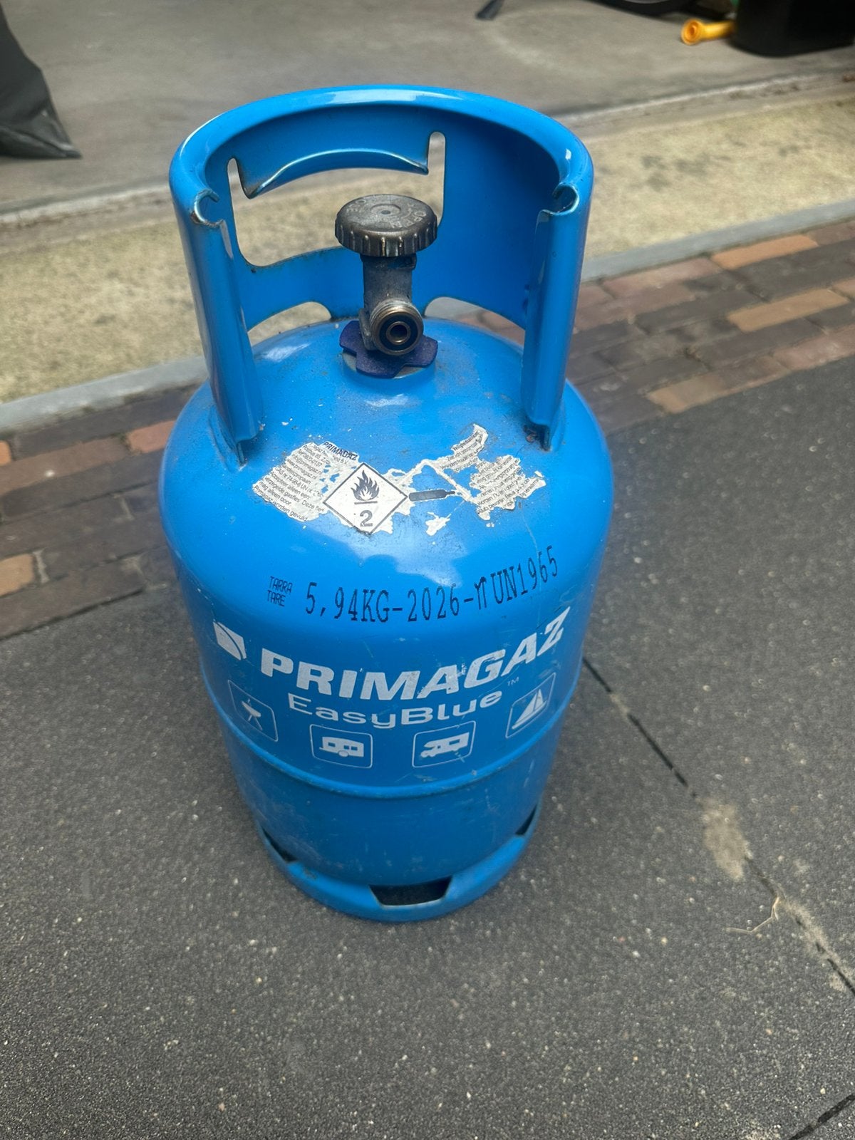 5kg gasfles met nog 1/3 vulling, Ophalen, Zo goed als nieuw