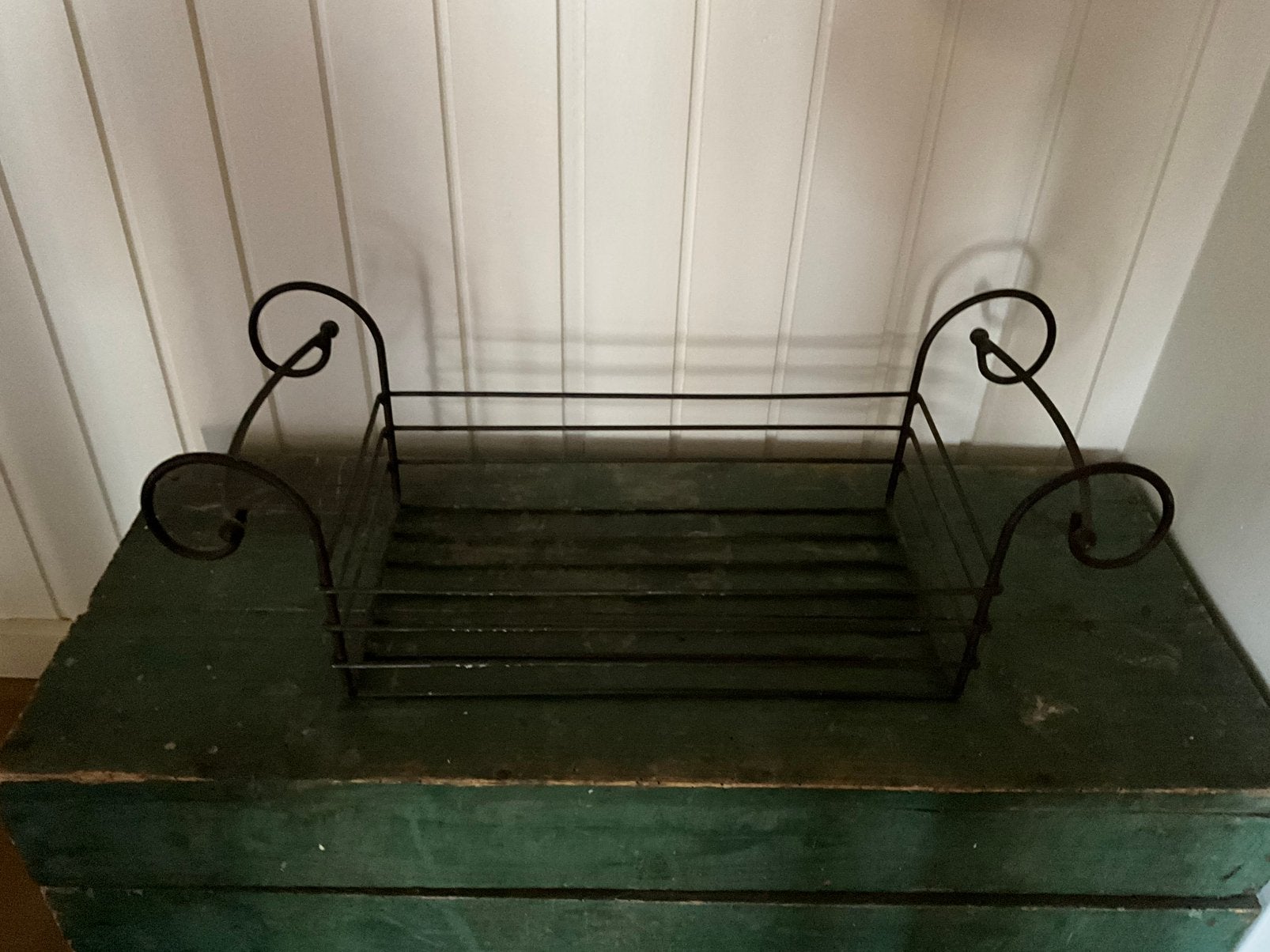 Leuke ijzeren mand voor decoratie, Ophalen of Verzenden, Zo goed als nieuw, Rond, Metaal