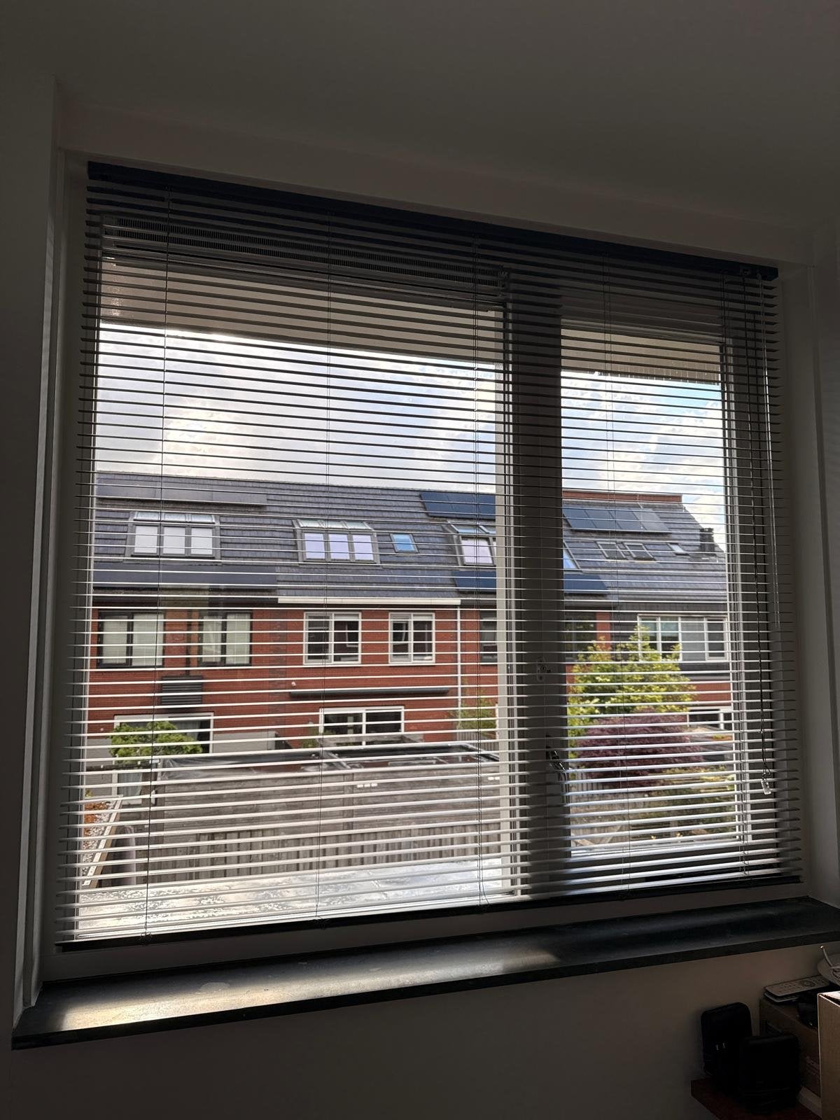 Jaloezieën 4 stuks - Grijs - 2x 160x175cm + 2x 140cmx175cm, Ophalen, Gebruikt, Grijs, Jaloezie