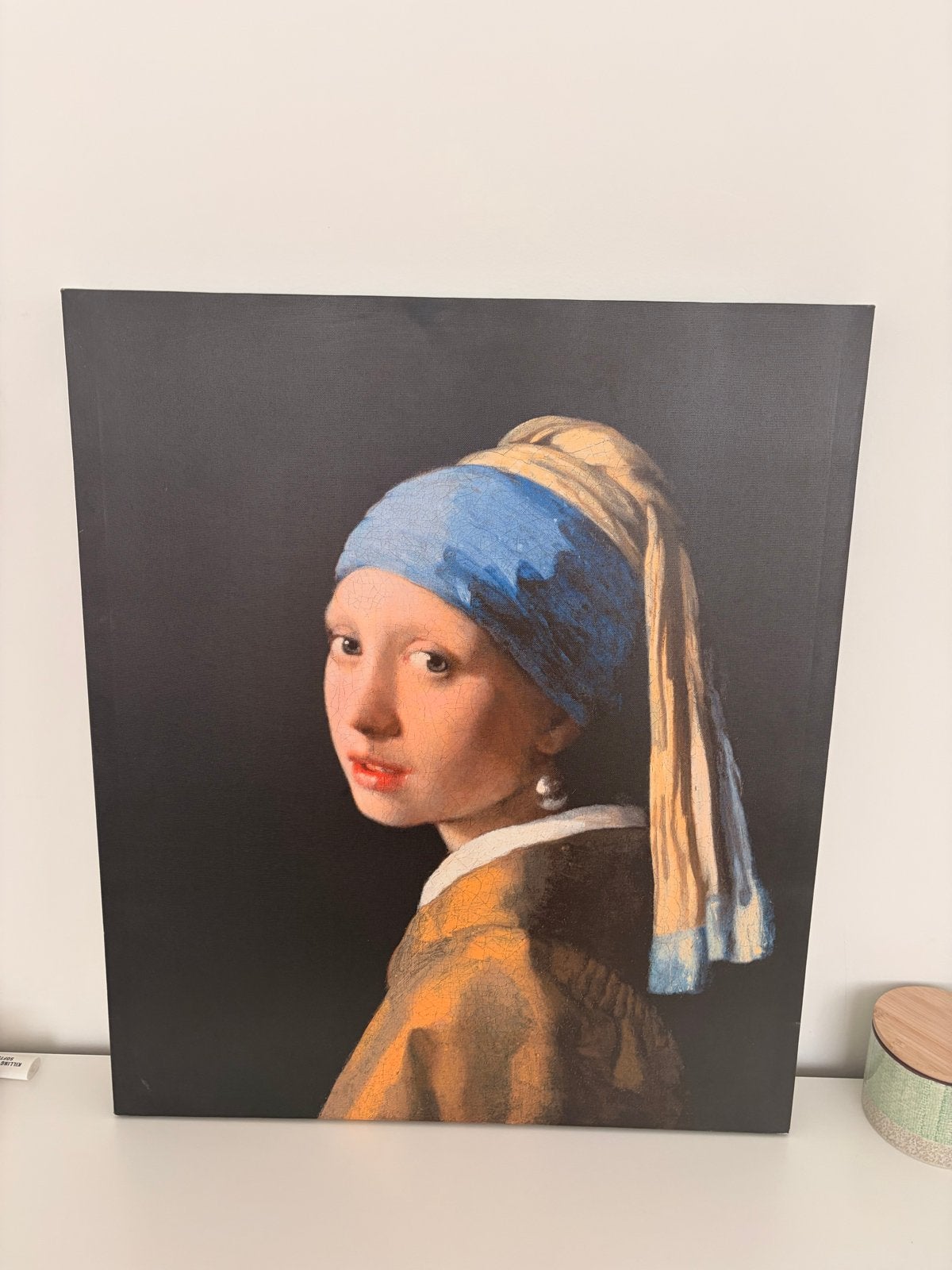 Meisje met de parel - Canvas reproductie, Doek, Portret of Personen, Ophalen of Verzenden, Klassiek