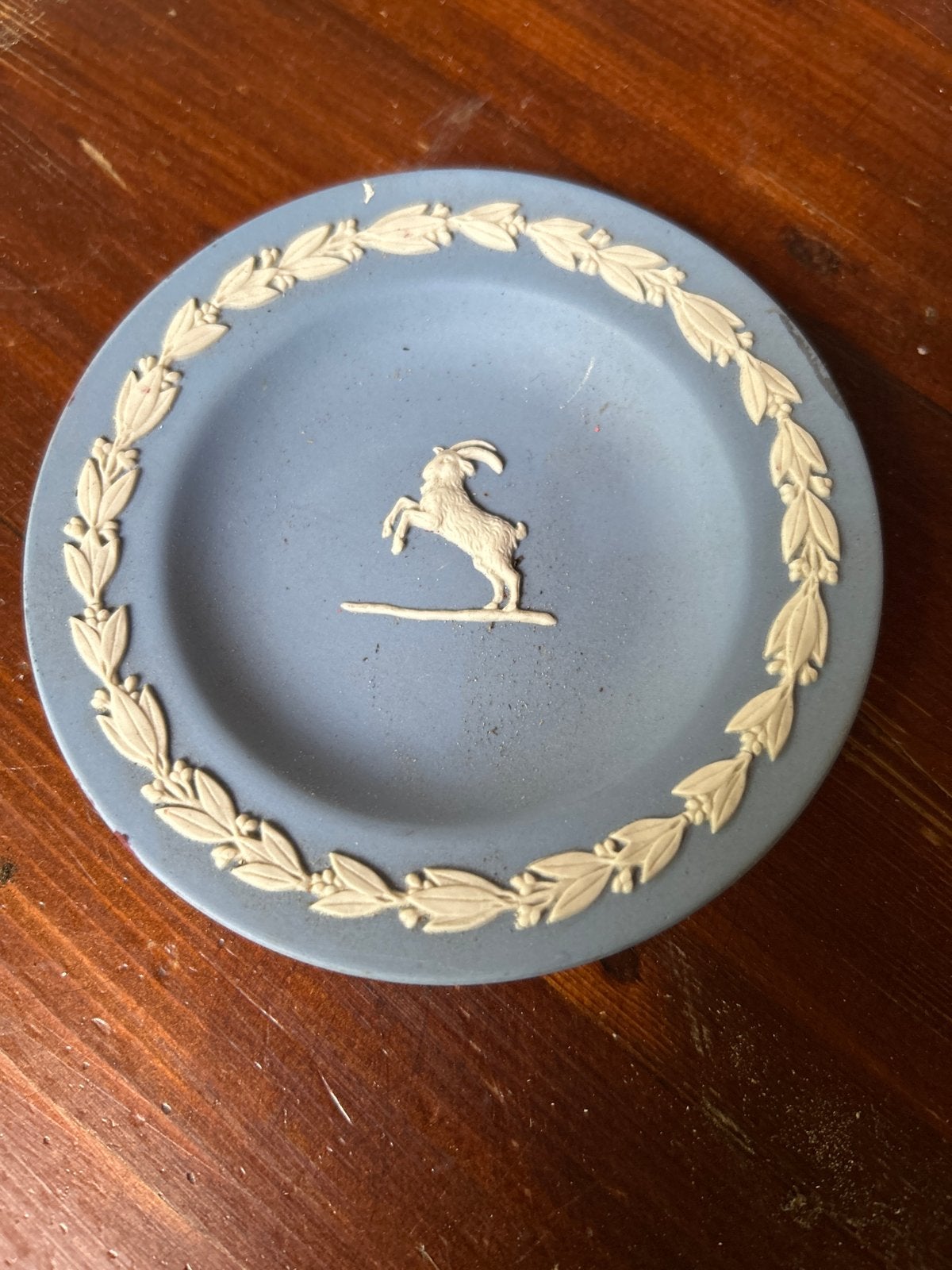 Vintage Wedgwood Jasperware Blauw Konijn Schotel, Ophalen of Verzenden