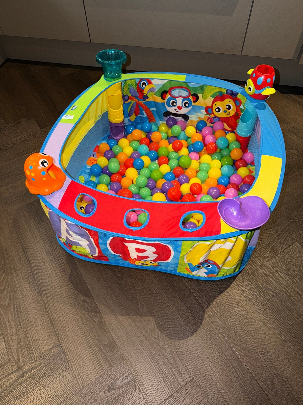 Playgro Pop and Drop Activity Ball Gym met extra ballen, Ophalen of Verzenden, Zo goed als nieuw, Speelkleed