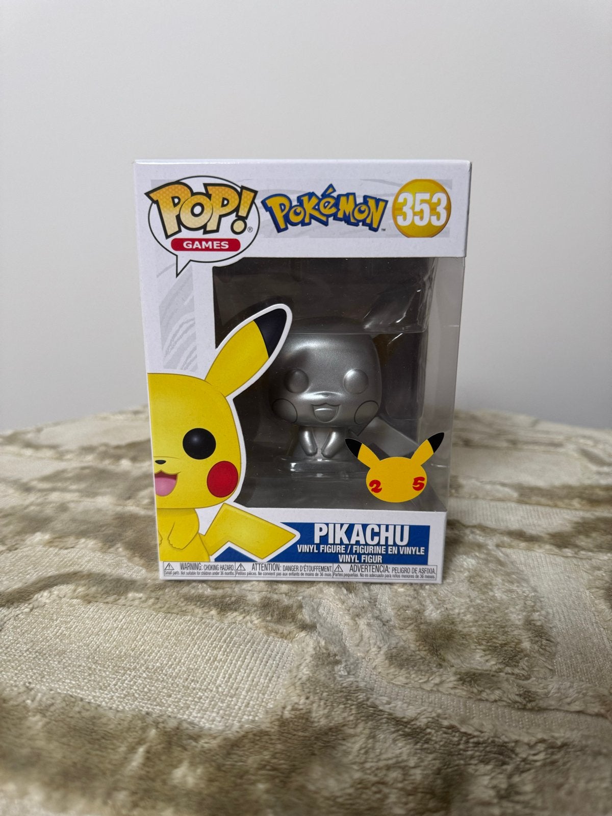 Funko Pop! Games Pokémon Pikachu #353 Zilver, Ophalen of Verzenden, Nieuw
