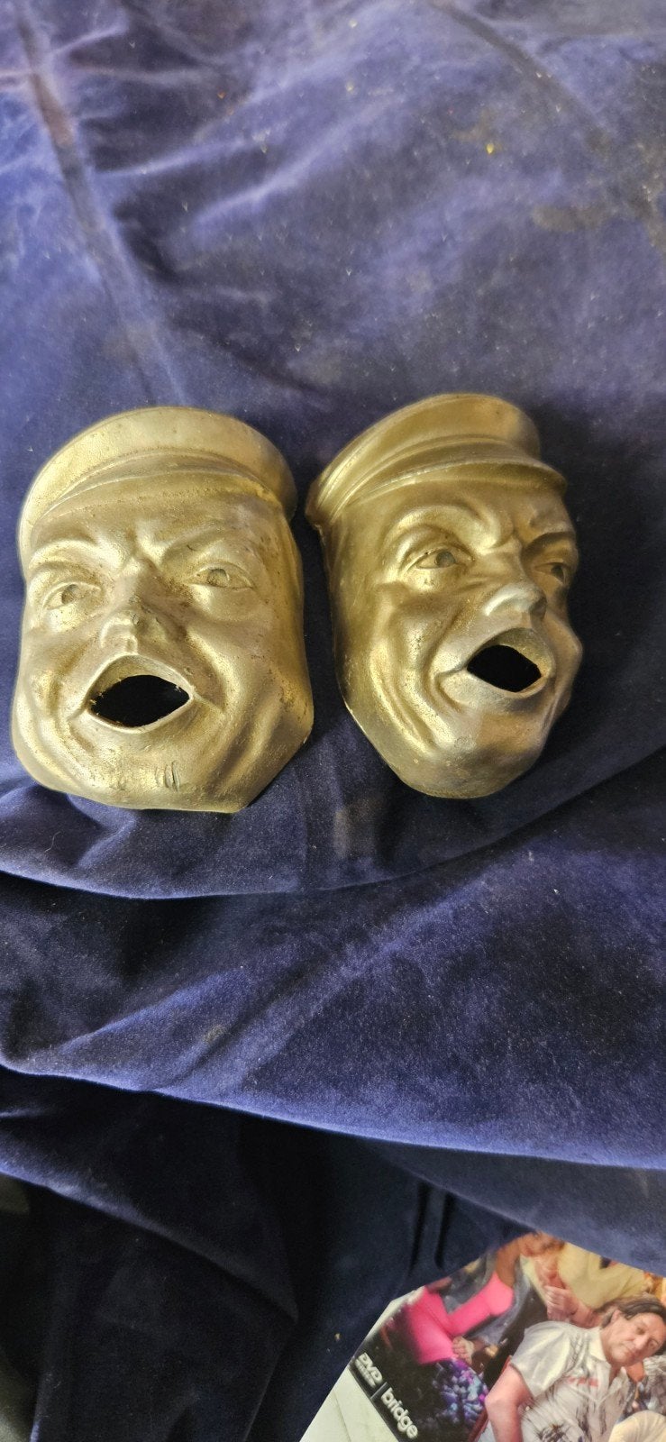 D.R.G.M  maskers  2 st muur asbak jaren 20/30, Ophalen of Verzenden, Asbak