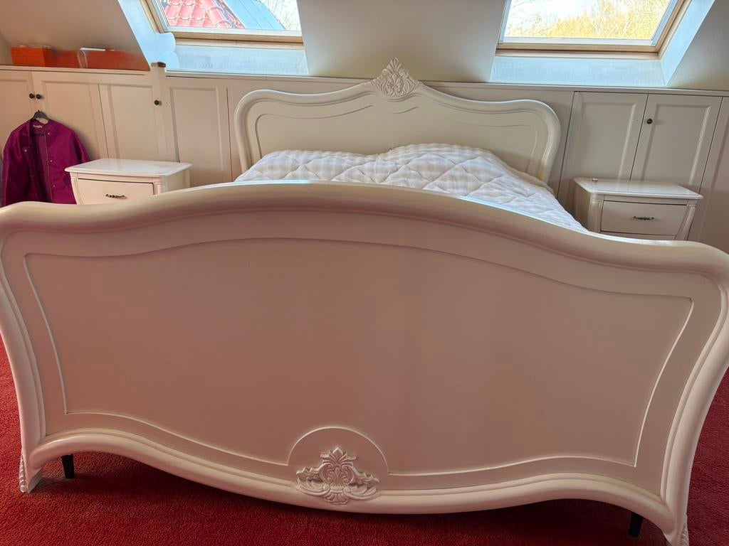 Bed ombouw met bijpassende meubels, Ophalen, 70 cm of meer, Hout, 65 cm of meer