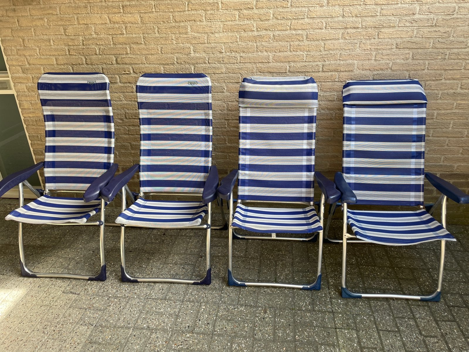 4 Crespo Campingstoelen - goede staat, Ophalen, Gebruikt, Campingstoel