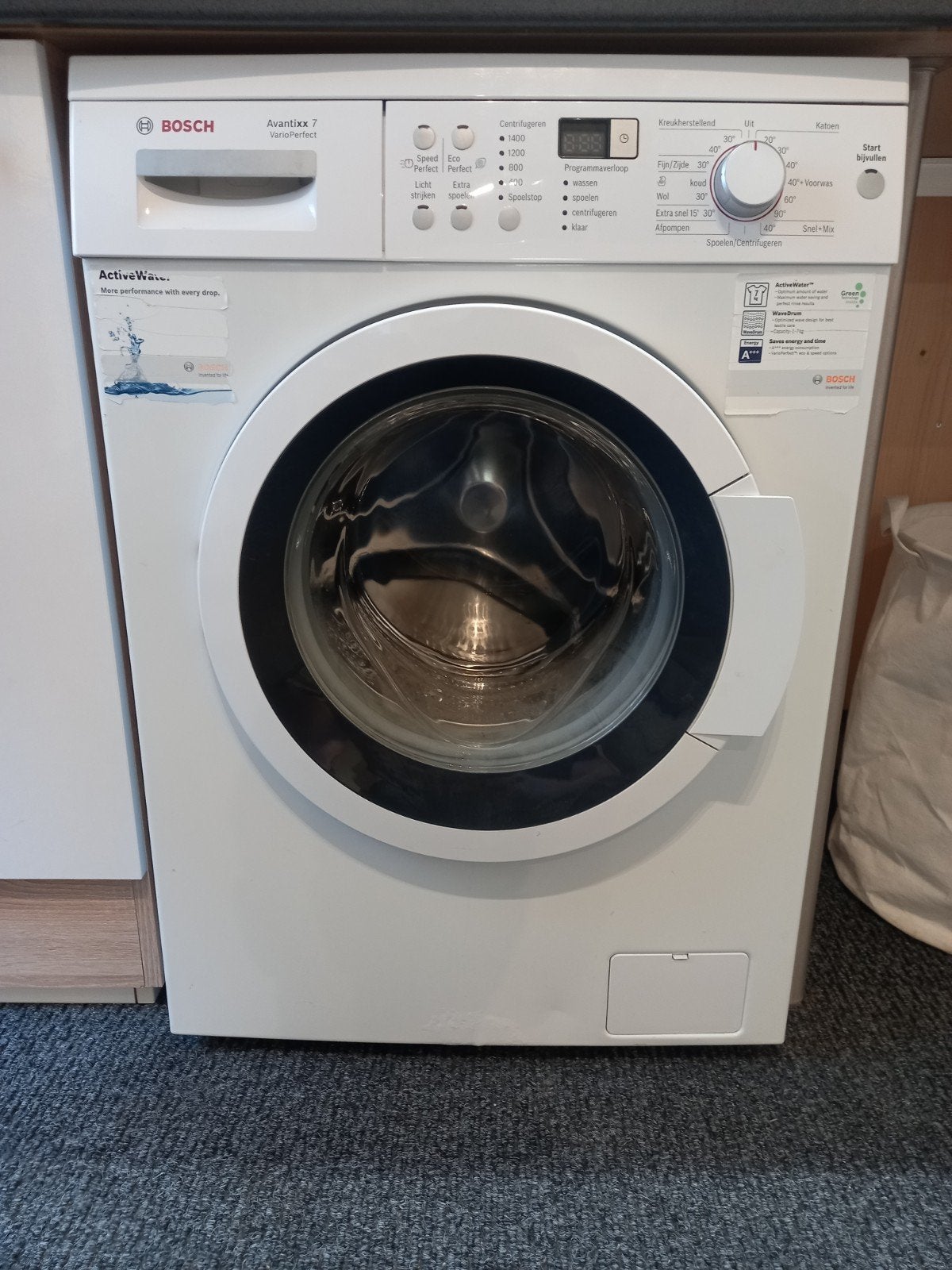 Gebruikte Bosch Avantixx 7 VarioPerfect Wasmachine, Ophalen, Gebruikt, 85 tot 90 cm, 1200 tot 1600 toeren