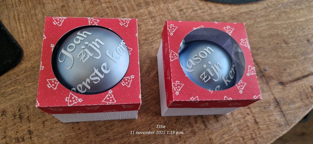 bedrukte glazen kerstbal, Diversen, Kerst, Ophalen of Verzenden, Nieuw