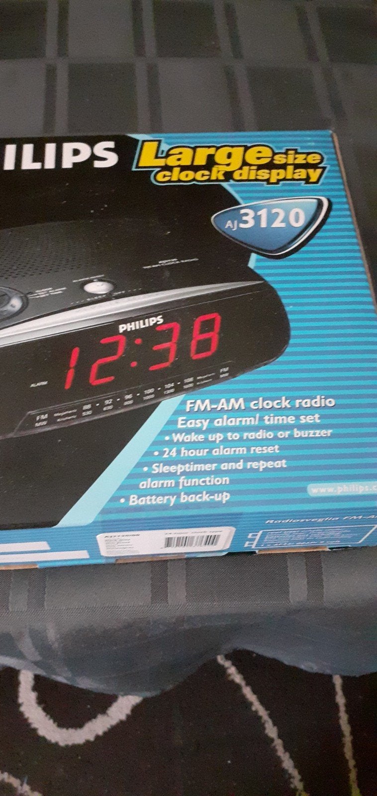 klok radio PHLIPS 3120 nieuw in doos, Ophalen of Verzenden, Nieuw, Digitaal