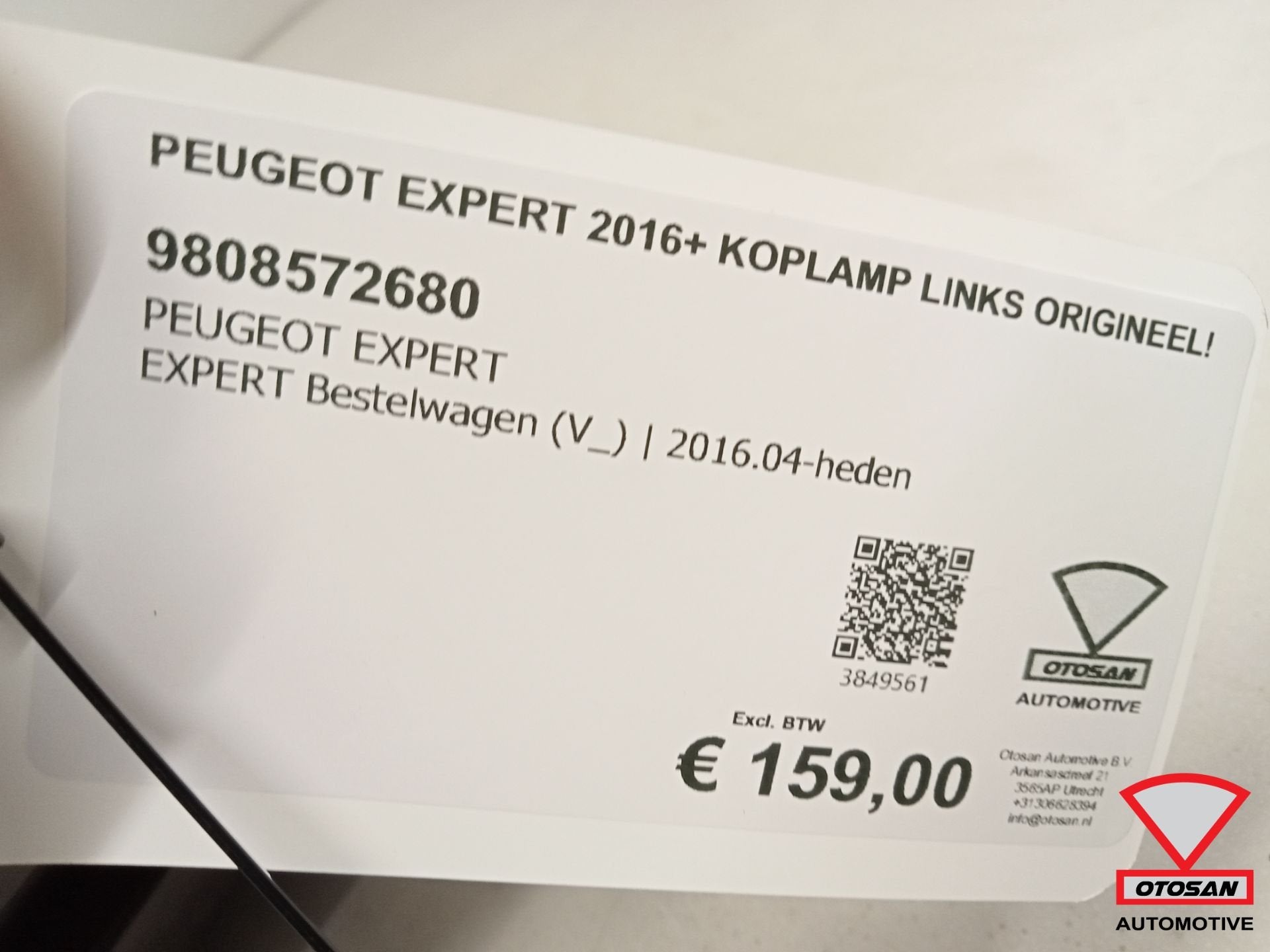 Peugeot Expert 2016+ Koplamp Links Origineel!, Taurusavenue 1
2132 LS  Hoofddorp, NL, Gebruikt, Contact.group@renault.com, Stellantis N.V.