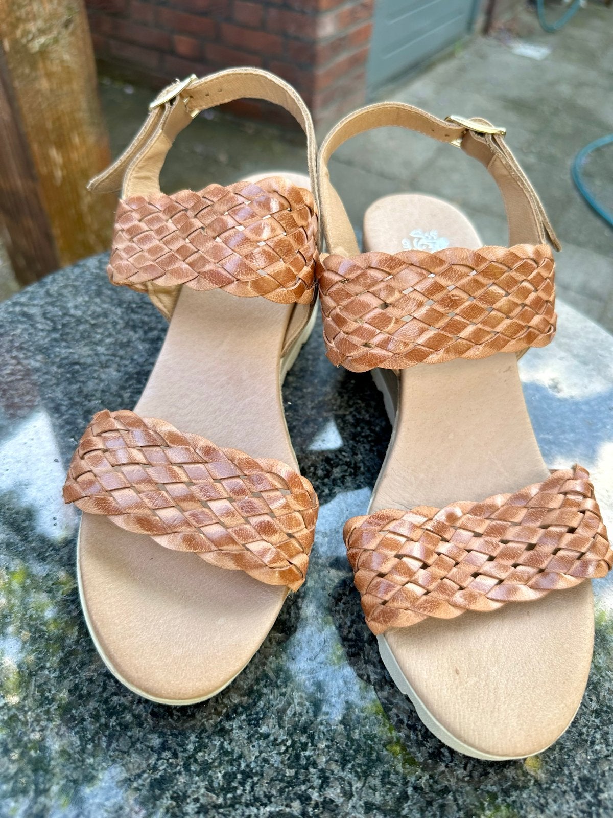 OTTO Kern Leren Sandalen mt 38 - Nieuw, Bruin, Nieuw, Sandalen of Muiltjes, Ophalen of Verzenden
