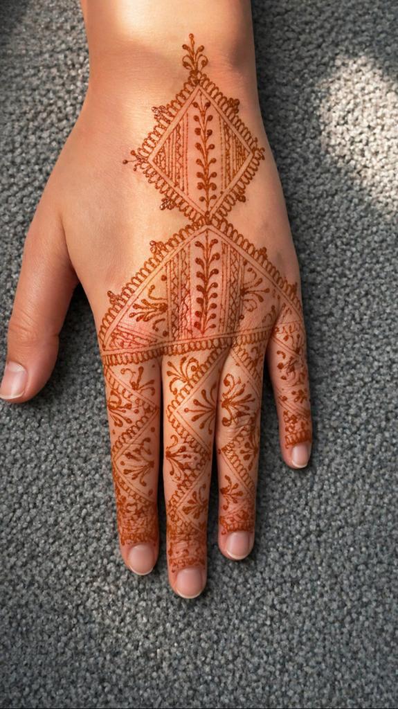 Prachtige Henna Handdecoratie - Traditioneel Design, Ophalen, Nieuw