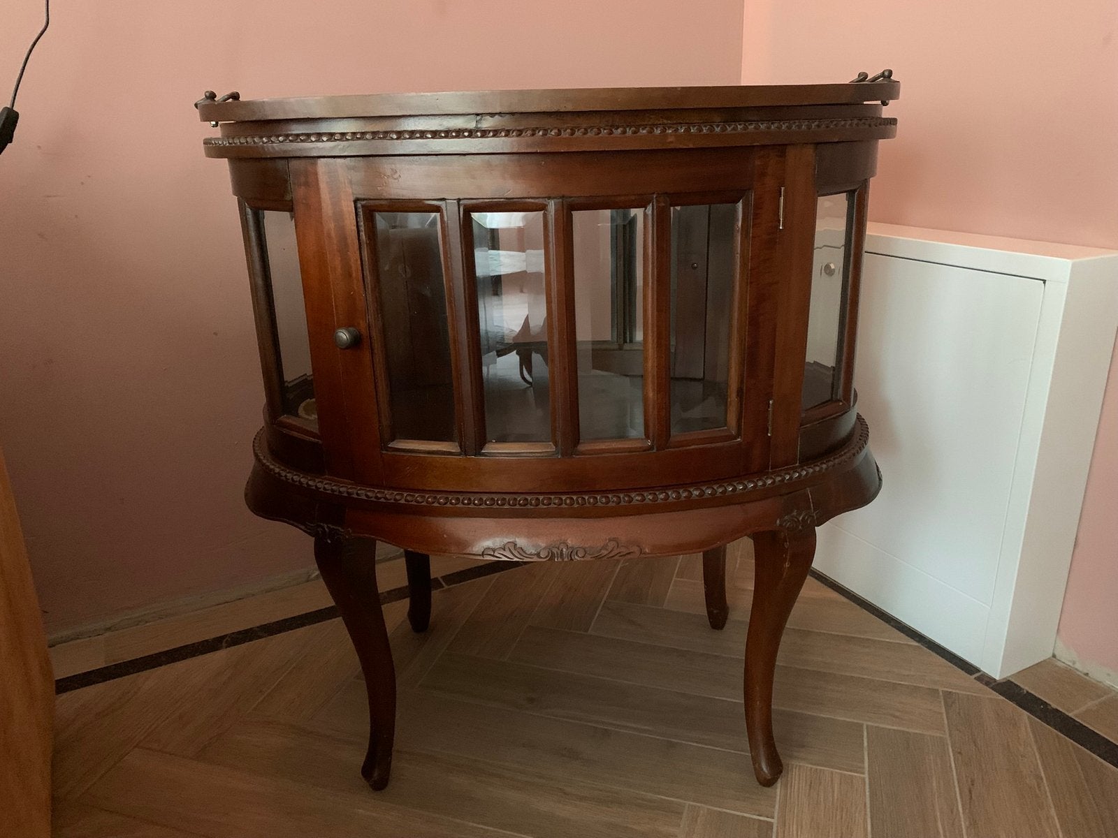 Vintage klassiek houten Koffie/thee drankenkastje, Ophalen