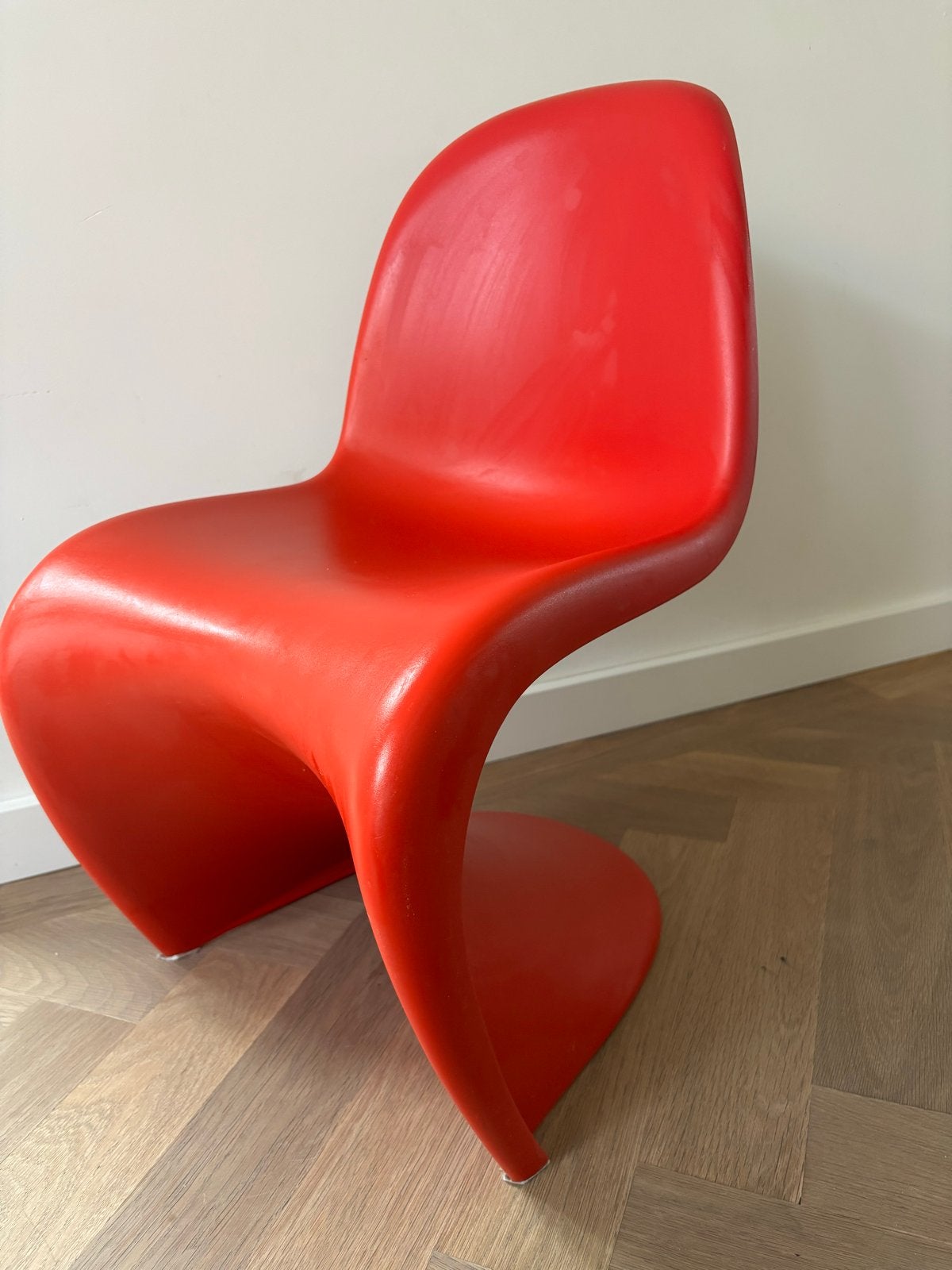 Rode Panton Chair  Junior - Vitra Design Klassieker, Ophalen, Kunststof, Gebruikt, Design