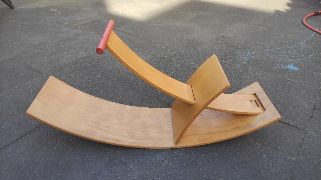 Vintage schommelwip van hout, Ophalen, Zo goed als nieuw