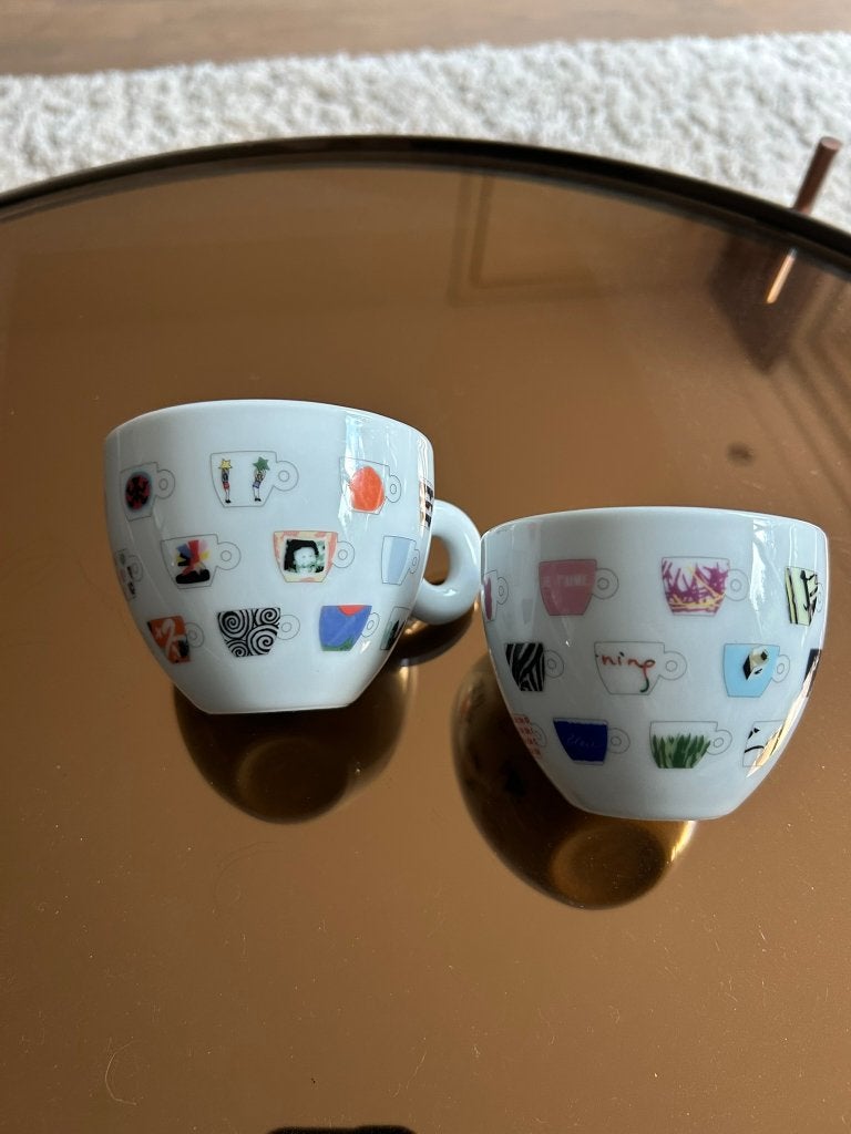 Illy 25th Anniversary Art Collection 2 kopjes, Ophalen of Verzenden, Zo goed als nieuw, Overige stijlen, Illy