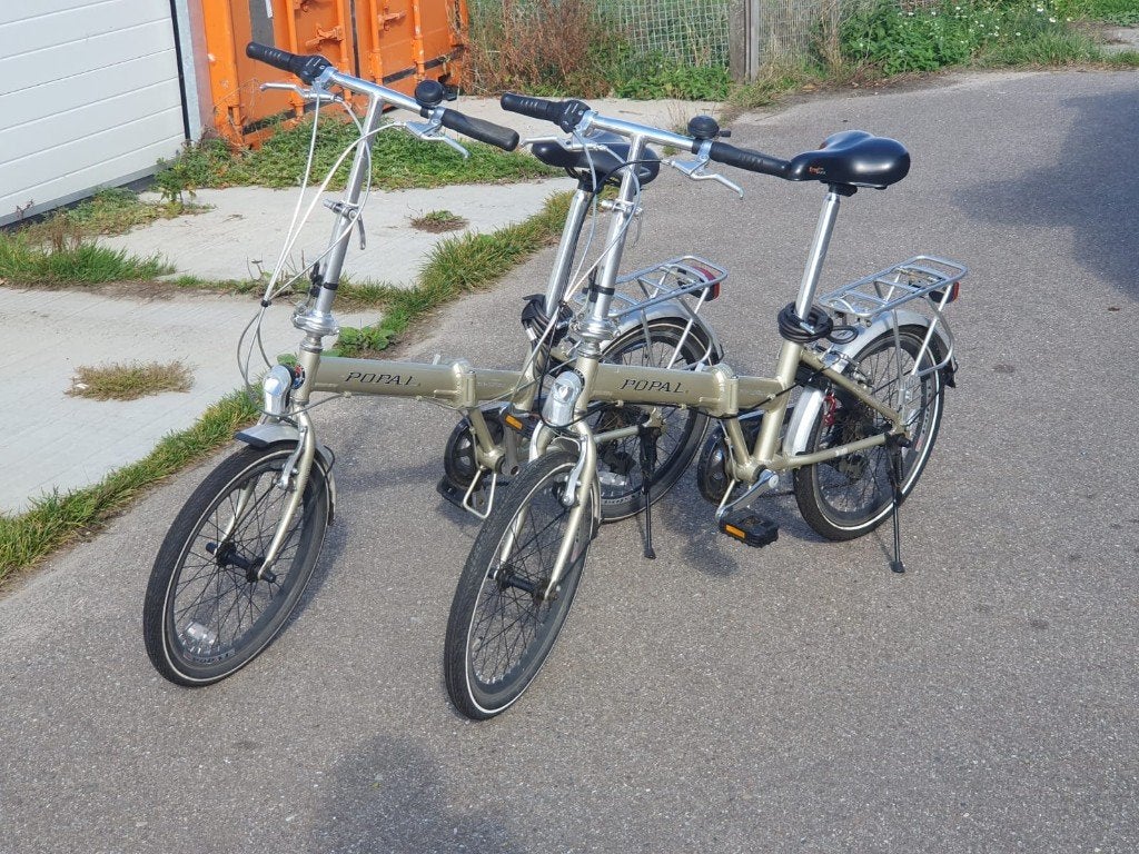 2x Popal Vouwfietsen F203-Original, Fietsen en Brommers, Gebruikt, Velgrem, Versnellingen, Dames