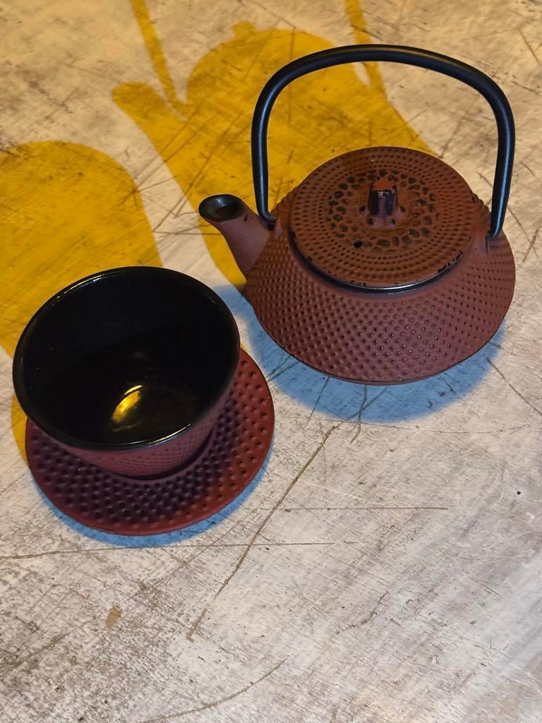 Tokyo Arare Theepot & Theekopje - Gietijzer 0,35L, Overige materialen, Nieuw, Ophalen of Verzenden, Overige stijlen