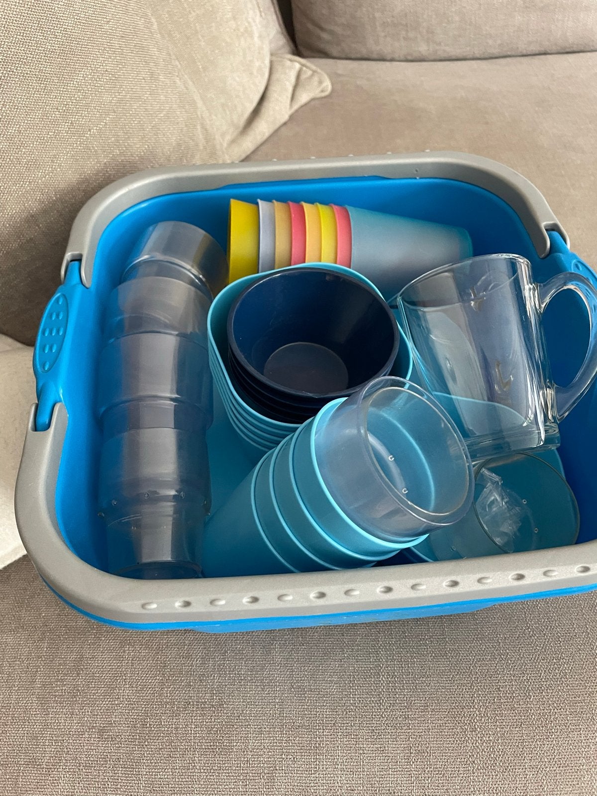 Camping servies set - Kunststof, Ophalen, Kunststof, Gebruikt, Overige merken