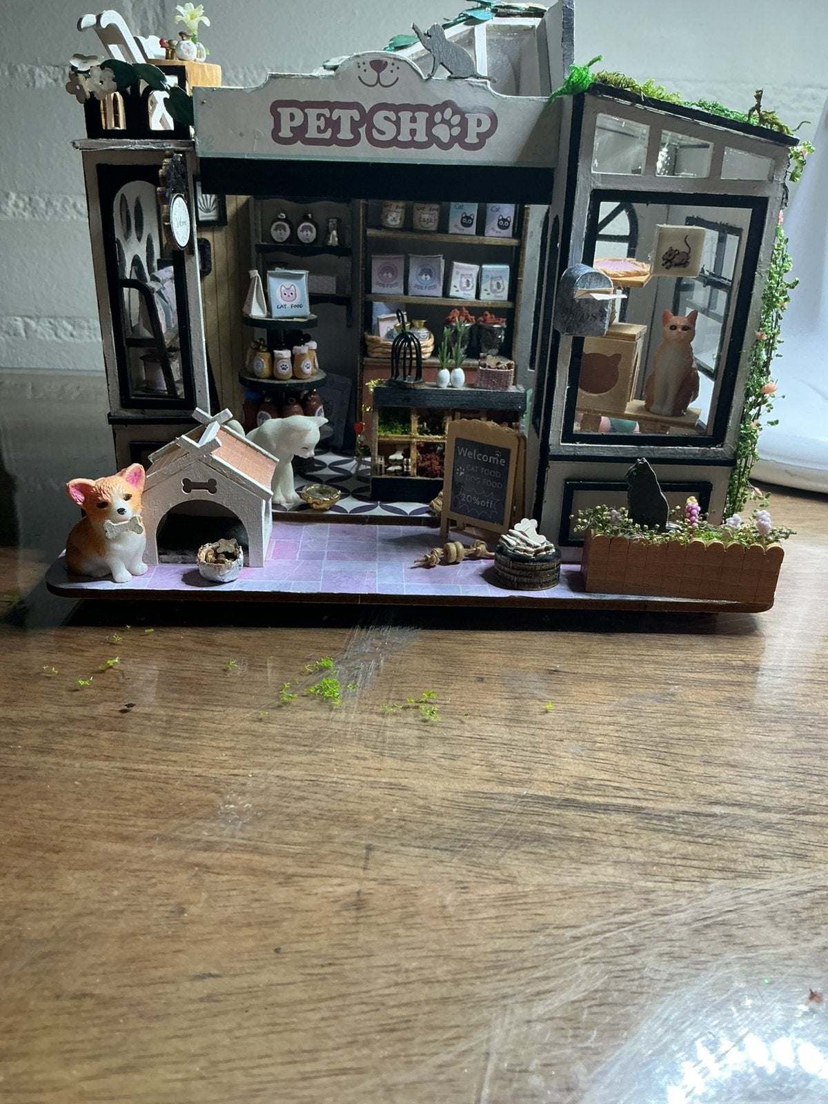 MINIATUUR 3D HOUTEN PET SHOP, Ophalen, Zo goed als nieuw
