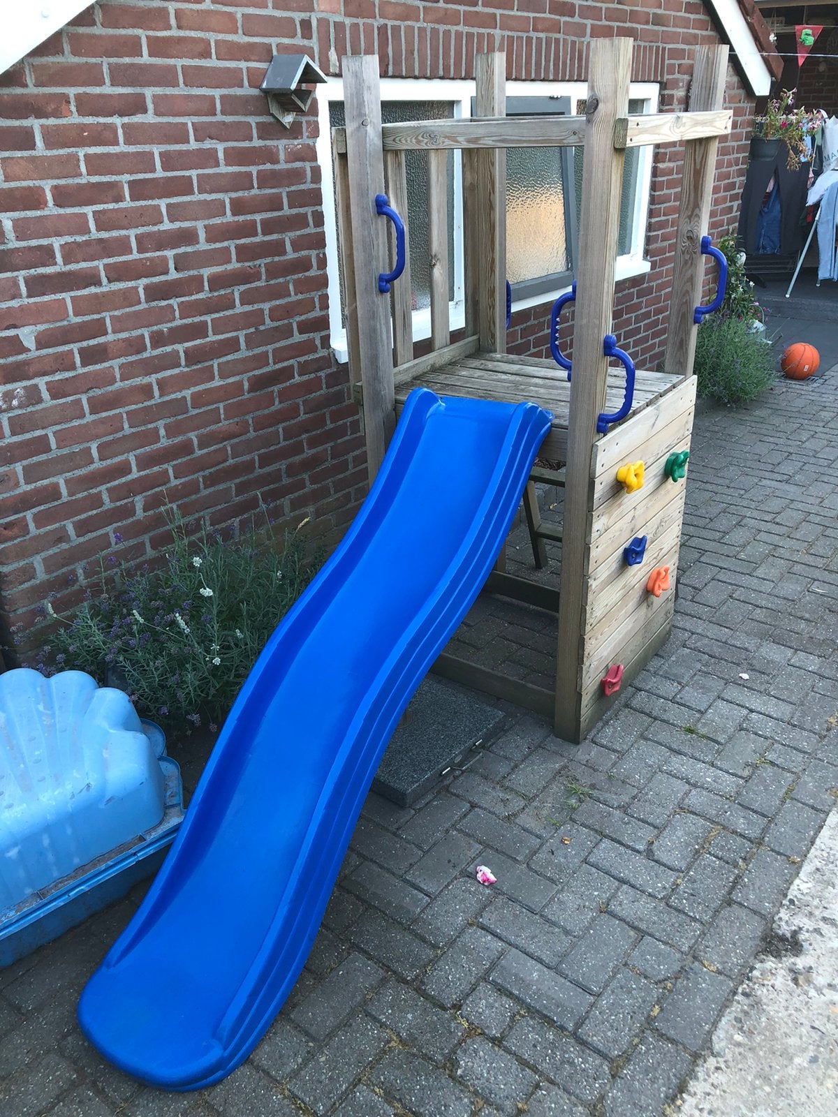 Houten glijbaan toestel, Kinderen en Baby's, Speelgoed | Buiten | Speeltoestellen, Ophalen, Gebruikt, Glijbaan