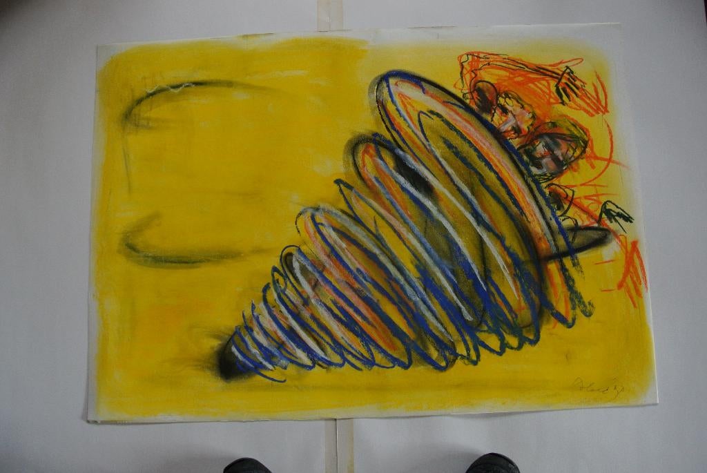 abe kuipers groninger ploeg / pastel, Ophalen of Verzenden