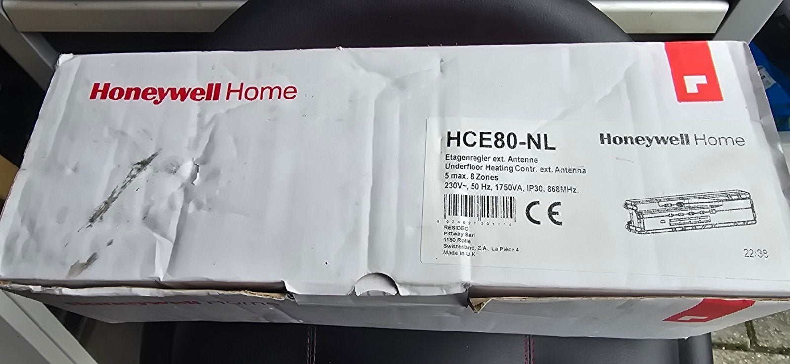 Honeywell Home HCE80-NL Etageregler ext. Antenne, Ophalen