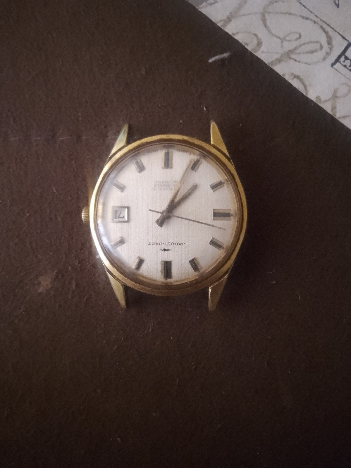 Vintage Jaquet Droz Polshorloge - Verguld, Jaren '60, Ophalen of Verzenden