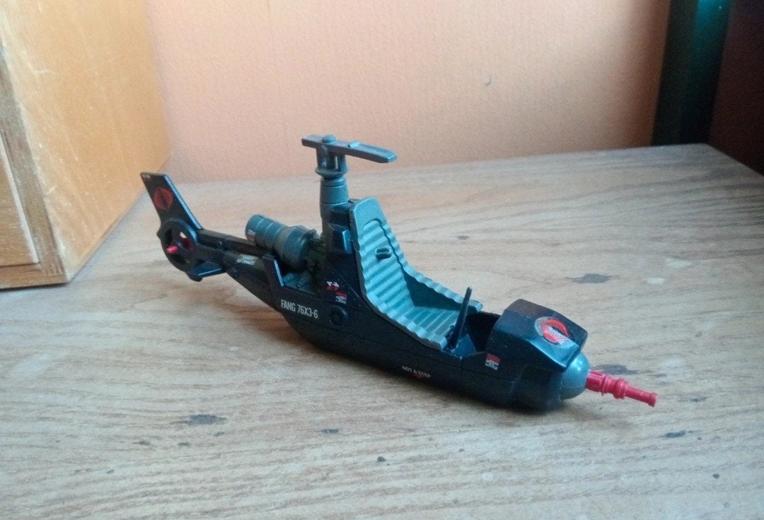 Gi joe gijoe fang helicopter body part 1983 vintage, Ophalen of Verzenden, Gebruikt