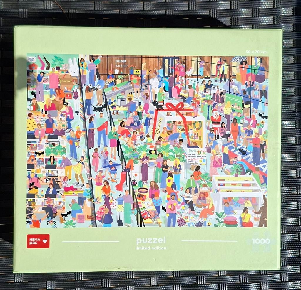 HEMA Puzzel 1000 stukjes, Hobby en Vrije tijd, Denksport en Puzzels, Ophalen of Verzenden, 500 t/m 1500 stukjes, Zo goed als nieuw