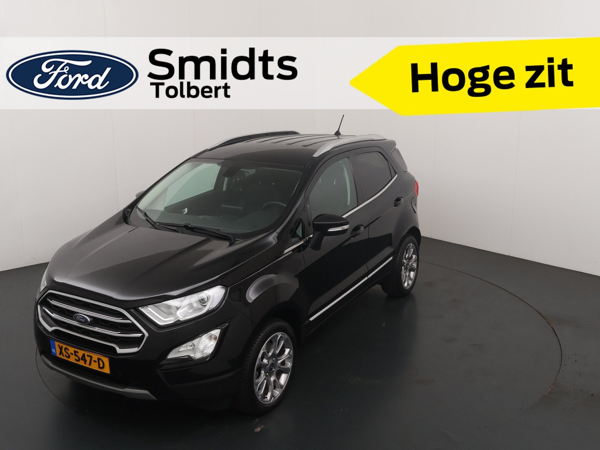 Ford EcoSport EcoBoost 125 pk Titanium AUTOMAAT | Winter Pac, Auto's, Gebruikt, Ecosport, Leder en Stof, Zwart