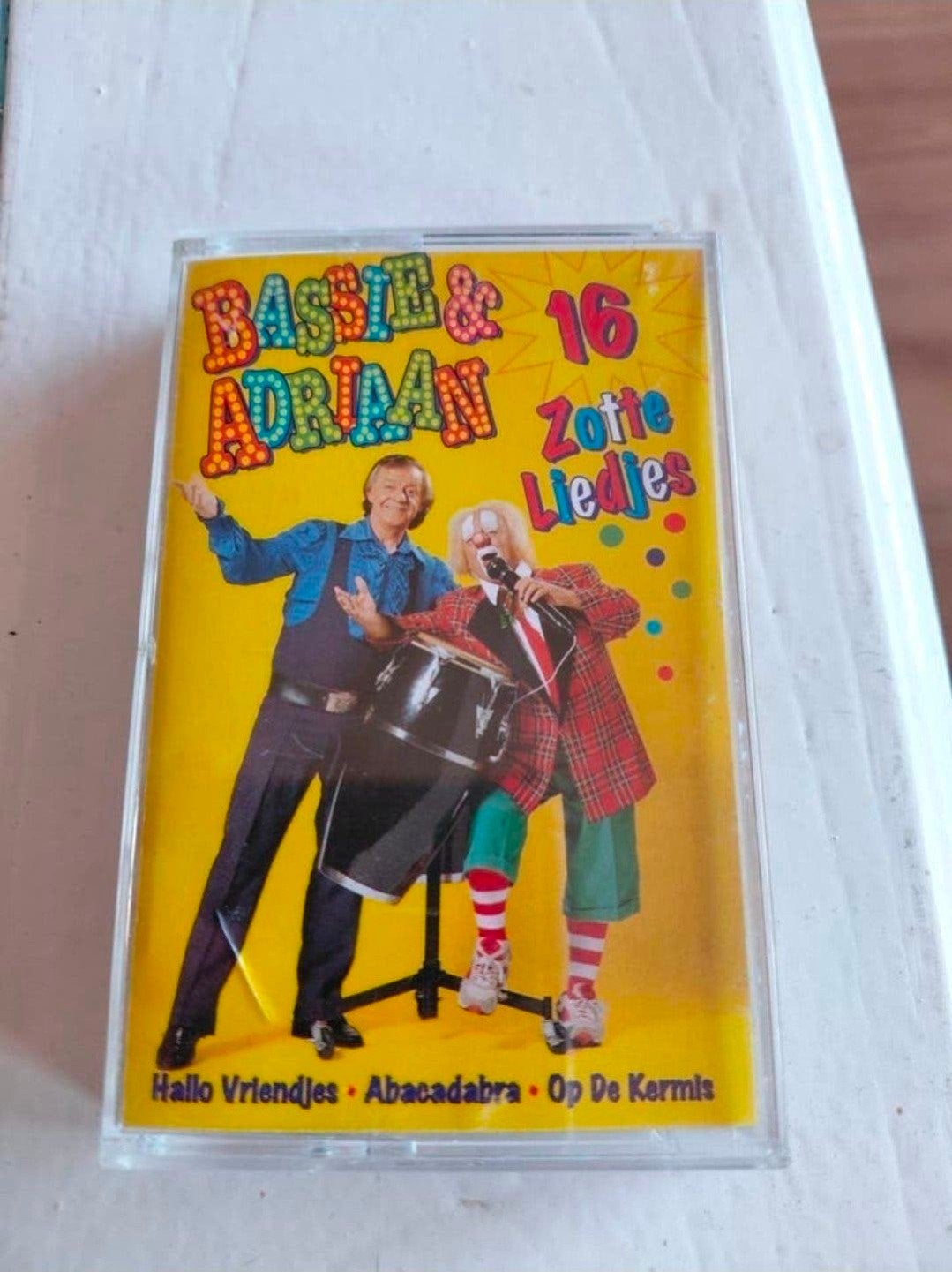 Bassie en Adriaan - 16 zotte liedjes cassettebandje 1994., Cd's en Dvd's, Gebruikt, Kinderen en Jeugd, 1 bandje, Ophalen of Verzenden
