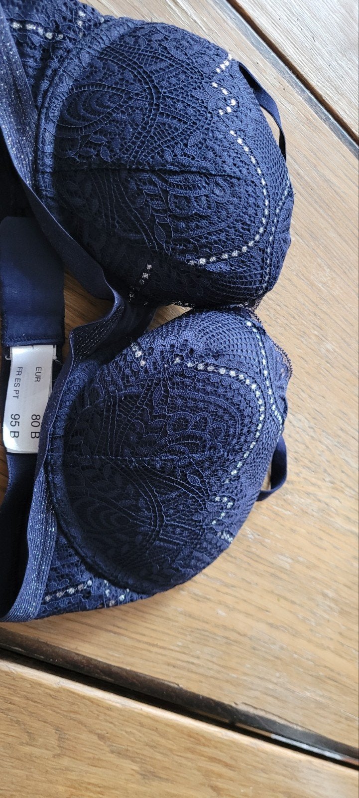 C&A BH 80B - Bijna niet gedragen, met vulling, Kleding | Dames, C&A, Verzenden, Blauw, BH