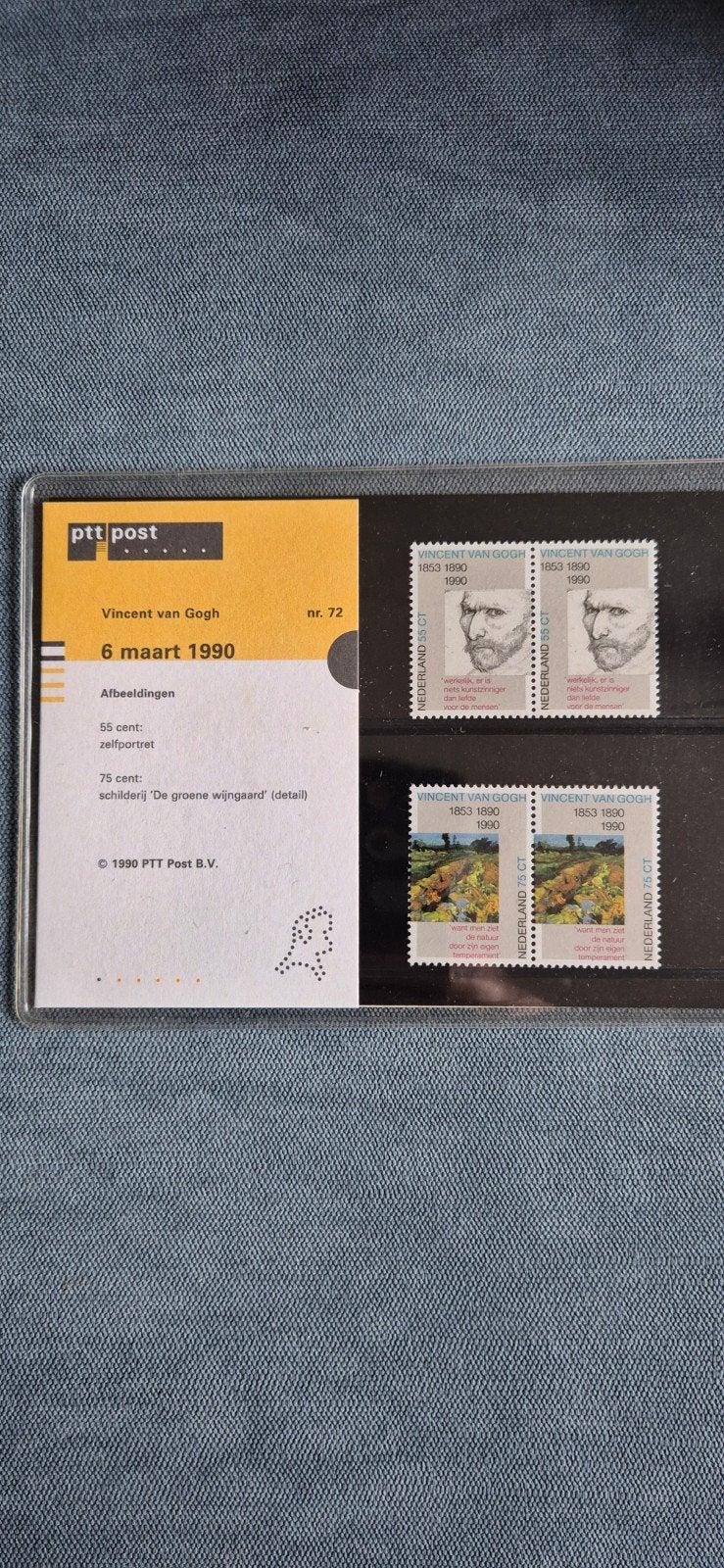 Postzegels Vincent van Gogh (1990) - PTT Post, Ophalen of Verzenden, Na 1940, Postfris