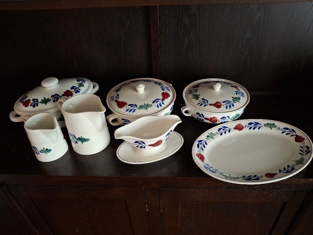 Boerenbont Soepterrines, Casserole, jus, kannen en visschaal, Landelijk/Boerenbont, Ophalen of Verzenden, Royal Boch, Aardewerk