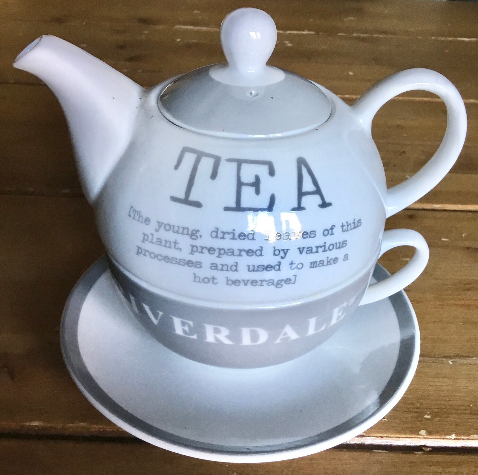 RIVERDALE THEE FOR ONE THEEPOTJE MET THEEKOP EN SCHOTEL, Overige merken, Ophalen of Verzenden, Zo goed als nieuw, Aardewerk