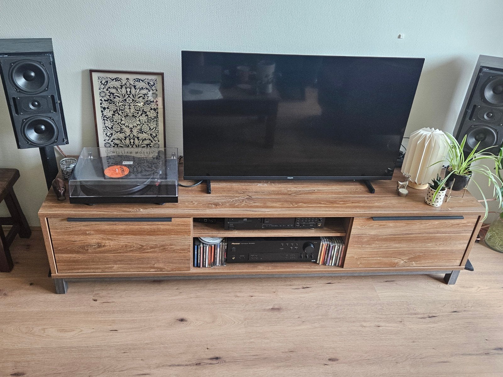 TV-meubel Matthias - acacia kleur, Ophalen, Gebruikt, 150 tot 200 cm, Minder dan 100 cm